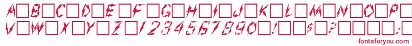 フォントAarcoverPlain.001.001 – 赤い文字