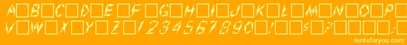 AarcoverPlain.001.001 Font – Yellow Fonts on Orange Background