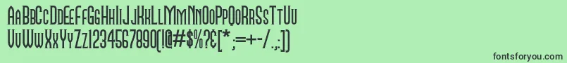 フォントNamesakenf – 緑の背景に黒い文字