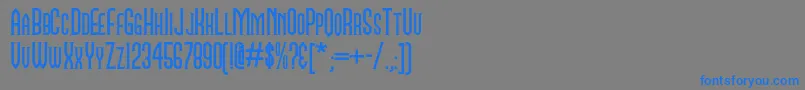 フォントNamesakenf – 灰色の背景に青い文字