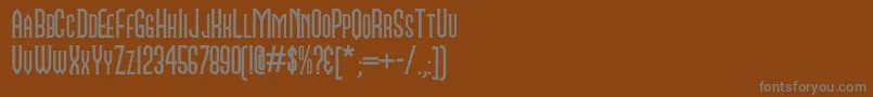 フォントNamesakenf – 茶色の背景に灰色の文字