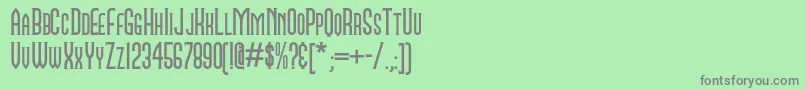 フォントNamesakenf – 緑の背景に灰色の文字