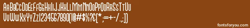 フォントNamesakenf – 茶色の背景に白い文字