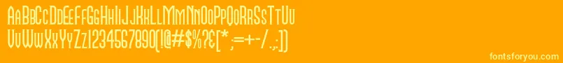 フォントNamesakenf – オレンジの背景に黄色の文字