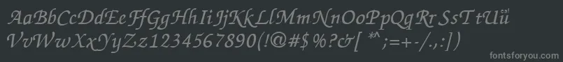 ZapChance Font – Gray Fonts on Black Background