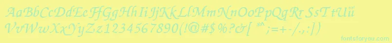 ZapChance Font – Green Fonts on Yellow Background