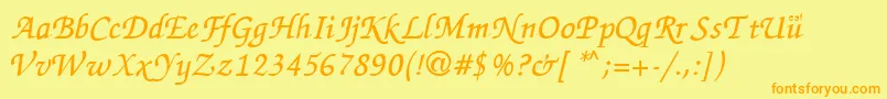 ZapChance Font – Orange Fonts on Yellow Background