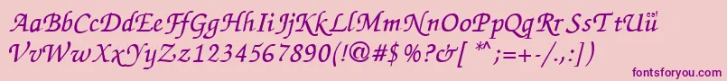 ZapChance Font – Purple Fonts on Pink Background
