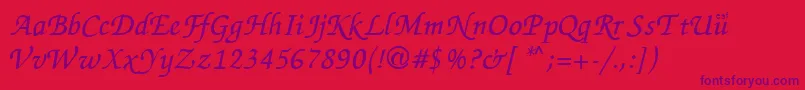 ZapChance Font – Purple Fonts on Red Background