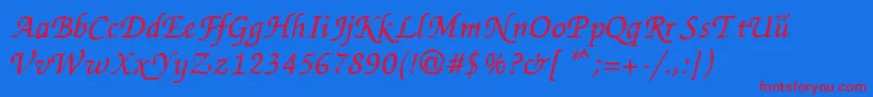 ZapChance Font – Red Fonts on Blue Background