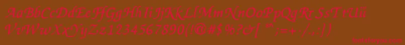 ZapChance Font – Red Fonts on Brown Background
