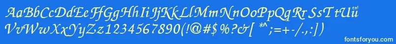 ZapChance Font – Yellow Fonts on Blue Background