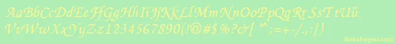 ZapChance Font – Yellow Fonts on Green Background