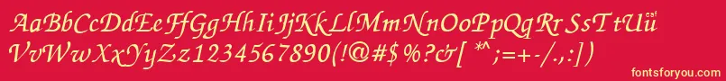 ZapChance Font – Yellow Fonts on Red Background