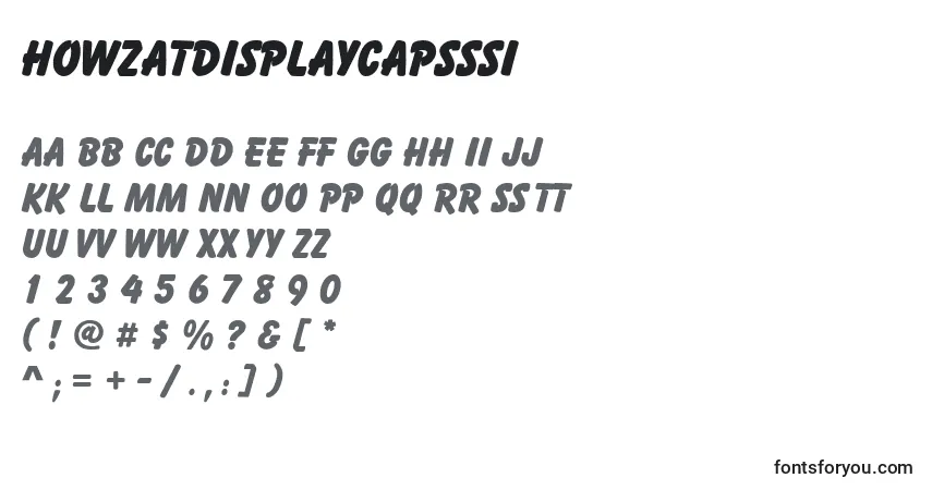 Шрифт HowzatDisplayCapsSsi – алфавит, цифры, специальные символы
