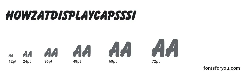 HowzatDisplayCapsSsi Font Sizes