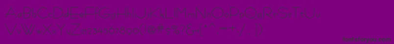 フォントFastrac – 紫の背景に黒い文字