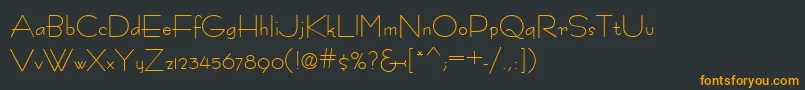 フォントFastrac – 黒い背景にオレンジの文字