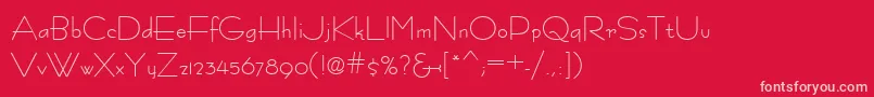 Fastrac Font – Pink Fonts on Red Background