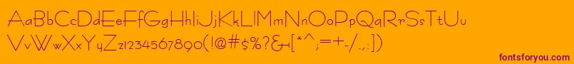 Fastrac Font – Purple Fonts on Orange Background