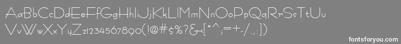 Fastrac Font – White Fonts on Gray Background