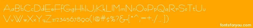 Fastrac Font – White Fonts on Orange Background