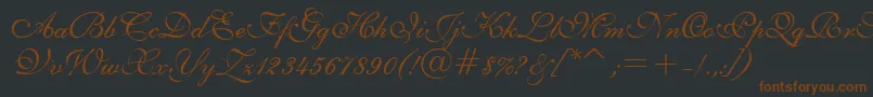 E111psto Font – Brown Fonts on Black Background