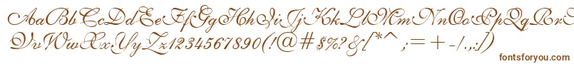 E111psto Font – Brown Fonts on White Background