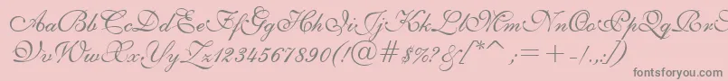 E111psto Font – Gray Fonts on Pink Background
