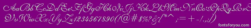 E111psto Font – Green Fonts on Purple Background