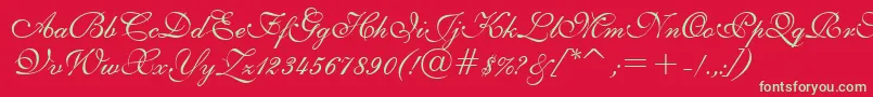 E111psto Font – Green Fonts on Red Background