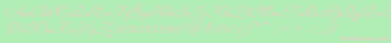 フォントE111psto – 緑の背景にピンクのフォント