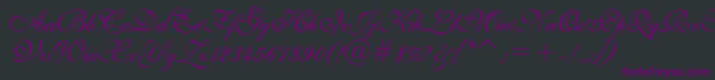 E111psto Font – Purple Fonts on Black Background