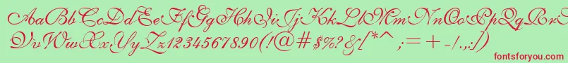 E111psto Font – Red Fonts on Green Background