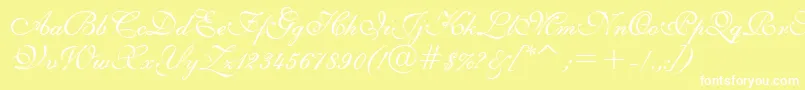 E111psto Font – White Fonts on Yellow Background
