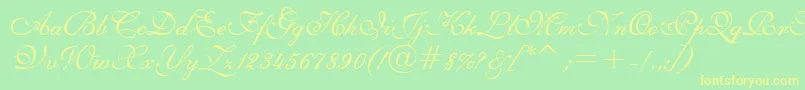 E111psto Font – Yellow Fonts on Green Background