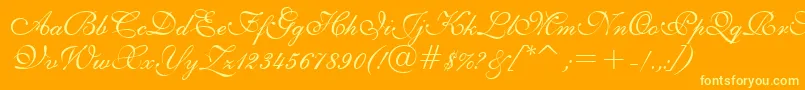 fuente E111psto – Fuentes Amarillas Sobre Fondo Naranja