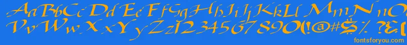 BaggageRegularTtnorm Font – Orange Fonts on Blue Background