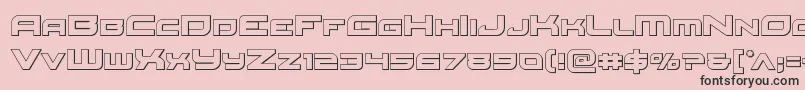 Redrocketout Font – Black Fonts on Pink Background