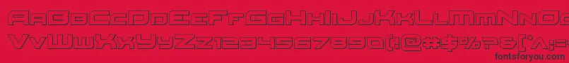 Redrocketout Font – Black Fonts on Red Background