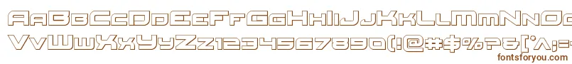 Шрифт Redrocketout – коричневые шрифты на белом фоне