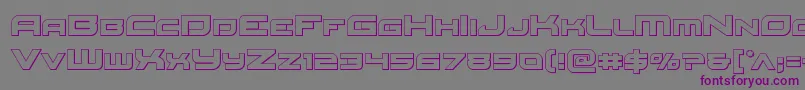 Шрифт Redrocketout – фиолетовые шрифты на сером фоне