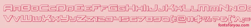 Redrocketout Font – Red Fonts on Pink Background