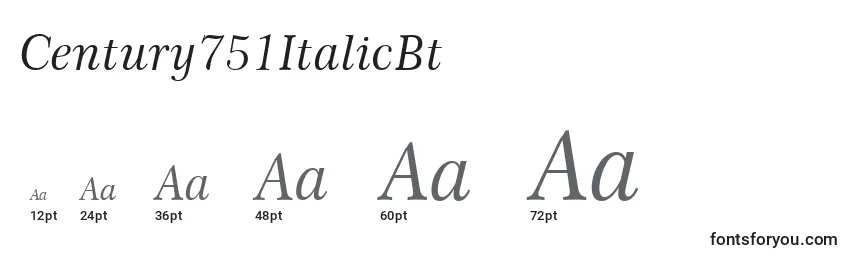 Century751ItalicBt Font Sizes