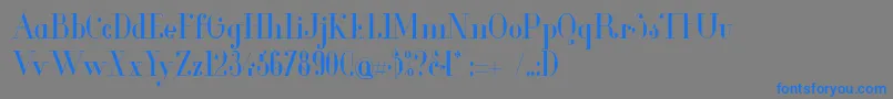フォントGlamorCondensed – 灰色の背景に青い文字