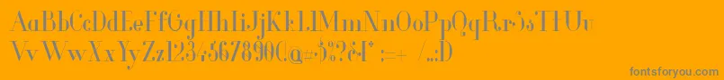 GlamorCondensed Font – Gray Fonts on Orange Background