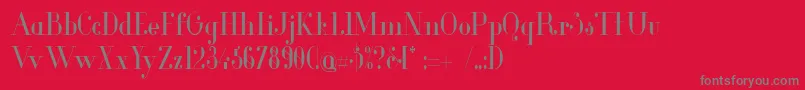 GlamorCondensed Font – Gray Fonts on Red Background