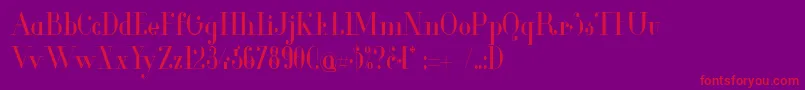 GlamorCondensed Font – Red Fonts on Purple Background