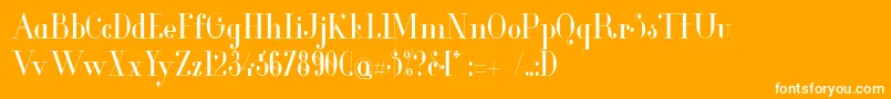 Шрифт GlamorCondensed – белые шрифты на оранжевом фоне
