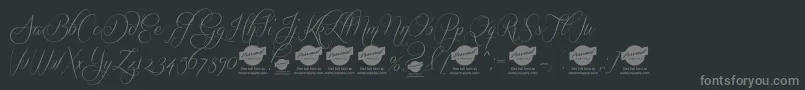 QuickierDemo Font – Gray Fonts on Black Background